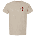 thumbnail image 2 of Trenz Shirt Company Men's Battle Ready Psalm 144:1 Christian T-Shirt Templar Knight Bible Verse-Sand-Small, 2 of 2