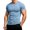 Light Blue, variant on Men's Plain Soft Knit T-Shirts for Men, Crewneck Short Sleeve Tee Slim Fit Basic Everyday Casual Top, 4-Pack Available Army Green L