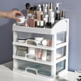 thumbnail image 4 of Caja De Almacenamiento De Maquillaje, Cajón Transparente, Caja De Almacenamiento De Cosméticos, 3 Cajones Escalonados Para Tocador Para Dormitorio, 4 of 7