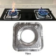 thumbnail image 4 of 10x revestimientos de babero para quemador de de Gas, cubiertas de para cocina, protector de de papel de aluminio, protectores de Cuadrado Baoblaze Cubiertas para quemadores de estufa, 4 of 8