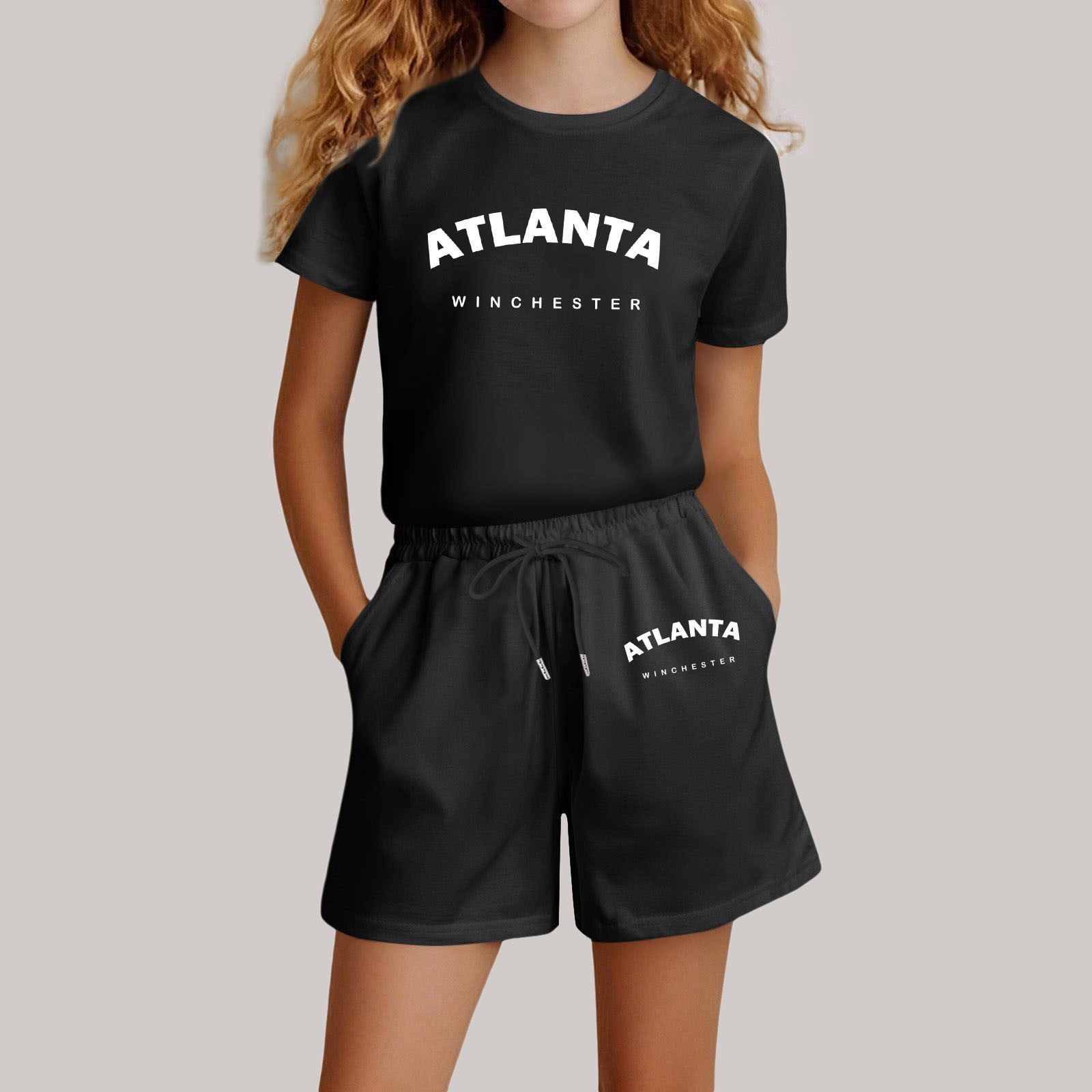 Tween Pajamas Set Kids Letter Printed Short Sleeve Crewneck Soft Comfort Top Shorts Set Casual Pajamas Set Tween Boys Size Clothes 11-12 Years