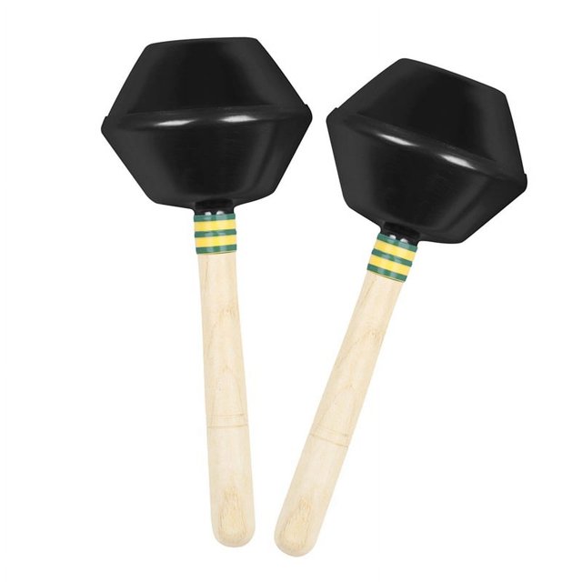 Orff Sand Hammer Orff Musical Percussion Instrument Children Rattle Toys Musical Instrument Toy,1Pair Black,1 pair * maracas,Black