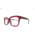 thumbnail image 5 of EYEGEMS Brand Eyeglasses +1.50 Women Eco Friendly Sustainable  Reading Glasses  Ladies Walnut Wood Red  & Multicolor 0552, 5 of 7