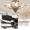 thumbnail image 6 of 110-120V Retro Classic Branches Crystal Black Chandelier Vintage Ceiling Pendant Lamp Black, 6 of 9