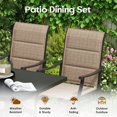 thumbnail image 6 of Farini Patio Dining Set for 6, 7-Piece Outdoor Dining Table and Chairs Set, 4 x Swivel Outdoor Chairs with Paded Textilene and 60"x35" Patio Table with 1.57" Umbrella Hole for Poolside, Backyard, 6 of 8