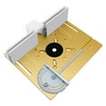 thumbnail image 4 of TFixol Gold Aluminum Alloy Router Table Insert Plate with Adjustable Height Hand-Crank Lifting Base, 47mm, 2-Piece Set (Plate + Base) for Woodworking Edge Trimming, 4 of 6