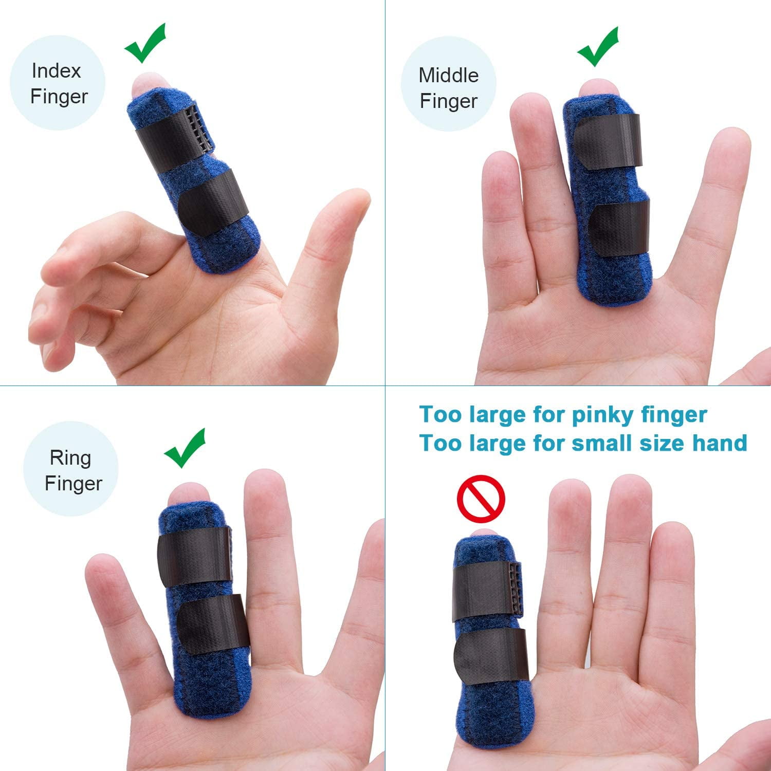 Finger Brace with Adjustable Aluminium Support for Extension ...