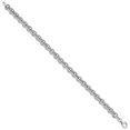 thumbnail image 2 of Primal Gold 14 Karat White Gold Polished Fancy 6.5mm Rolo Link Bracelet, 2 of 5