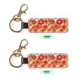 thumbnail image 4 of Keychain 6×3.1×1inpu Leather With Delicate Touch And Strong Recognition Is Used For Daily Travel, Work And Picnic Retro Groovy Flowers Pattern (12), 4 of 8
