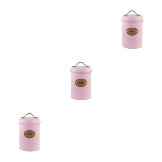 kurtrusly Kitchen Storage Solution Durable And Leakproof Containers For Easy Organization Large Capacity Kitchen Storage Jars Pink coffee 3Set