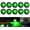 10pcs Green, variant on LINLIN 3/4" Round LED Front Rear Side Marker Indicators Light Waterproof Bullet Clearance Marker Light 12V for Car Truck (Pakc of 10)