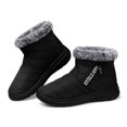 thumbnail image 2 of LANREMON Women Winter Boots Comfortable Warm Ankle Boot Non Slip Hiking Booties Fuzzy Black Zipper Short Shoes for Women 2023, 2 of 7