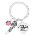 thumbnail image 4 of Trayknick A Piece of My Heart is in Heaven Letters Drop Wing Rhinestone Keychain Key Ring Blue, 4 of 6