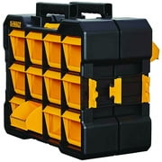 DEWALT 17.2" L x 4.2" W x 13.5" H Flip Bin Storage Organizer Plastic 12 pocket Yellow
