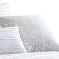 thumbnail image 4 of Benjara 6 Piece Queen Cotton Comforter Set with Frayed Edges, White and Gray, 4 of 6