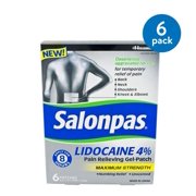 (6 pack) (6 Pack) Salonpas Maximum Strength Pain Relieving Gel-Patch, 6 ct