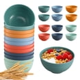 thumbnail image 1 of Juego de tazones para cereales HEYCOME, pajitas de trigo irrompibles, 750 ml, 12 unidades, 1 of 7