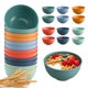 thumbnail image 1 of Juego de tazones para cereales HEYCOME, pajitas de trigo irrompibles, 750 ml, 12 unidades, 1 of 7