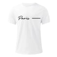 thumbnail image 5 of Paris Letter Graphic Tees for Men Summer Short Sleeve Crewneck Casual France Paris City Travel T Shirts Streetwear, 5 of 5