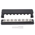 thumbnail image 2 of 8 Positions Bus Bar, AC545A DC600A Secure Wiring Power Distribution Block  for Electrical Appliances Black,Red, 2 of 7