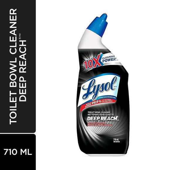 Lysol Nettoyant pour cuvette de toilettes, Action en profondeur, élimine le calcaire, pour nettoyer et désinfecter, enlever les taches, puissance de nettoyage 10x, 710ml