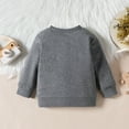 thumbnail image 4 of Toddler Boys Long Sleeve Letter Embroider T Shirt Pullover Tops Clothes Grey 6 Months-9 Months, 4 of 6