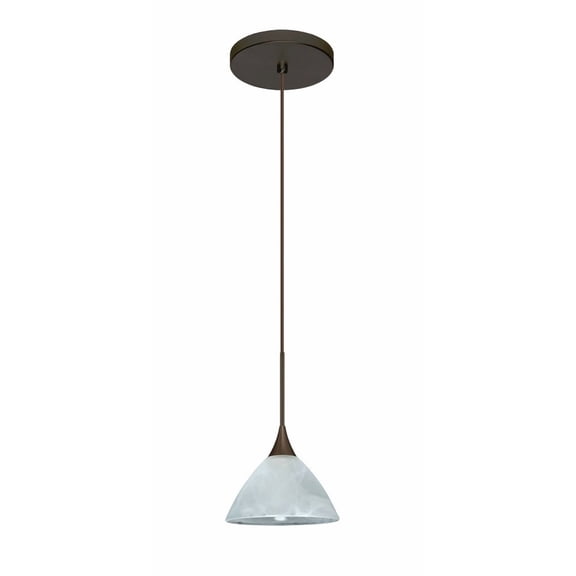 Besa Lighting - Domi-One Light Cord Pendant with Flat Canopy-5 Inches Wide by 10