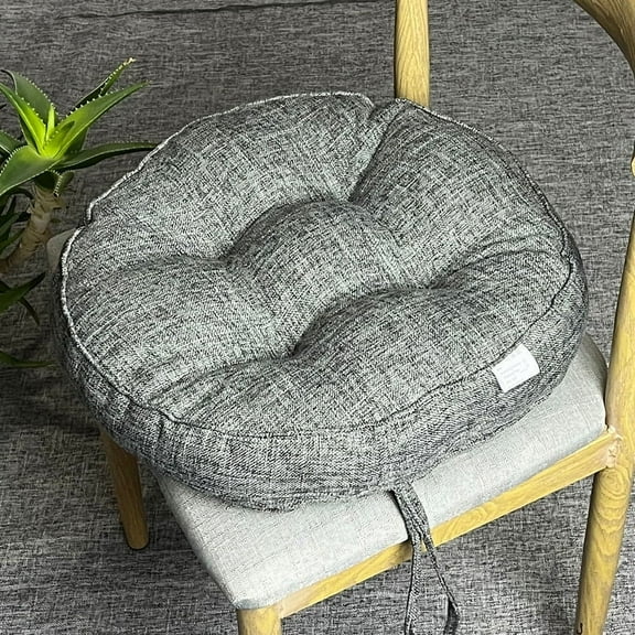 Namzi Chair Cushions for Dining Chairs, Kitchen Chair Cushions, 15.8"x15.8"x4",Set of 2,Round,Grey