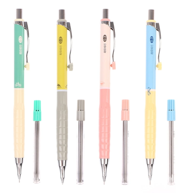 Mechanical Automatic Pencil New 1set 0.3mm for Writting Kawaii Stationery 