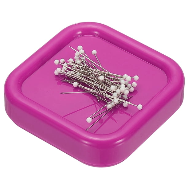 Soporte Magnético para Alfileres Uxcell, Soporte para Clips de Papel Magnético para Costura, Acolchado y Clips para el Cabello, Rosa