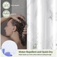thumbnail image 5 of ZIVACATE Watercolor Plant Leaves Floral Hummingbird Shower Curtain,Bathroom Shower Curtain Set with Hooks,Water-Repellent, Machine-Washable, Fade-Resistant,72 x 72, 5 of 9