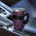 thumbnail image 5 of 40oz Tumbler,Halloween Orange Pumpkins on Purple Insulated Tumblers with Removable Handle,Stainless Steel Double Vacuum Coffee Tumbler Cup with Straw for Home,Office,Travel,Party, 5 of 5