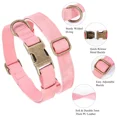 thumbnail image 2 of Jumpress Soft Leather Dog Collar with Quick Release Metal Buckle,Pink Leather Collar for Small Dogs, S, 2 of 7