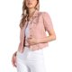 thumbnail image 4 of CHAQUETA DE JEAN PARA MUJER INSPIRE CHIC CON MANGAS CORTAS Y CUELLO CAÍDO, COLOR ROSA, TALLA S, 4 of 6