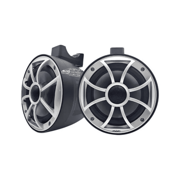 RECON SERIES 6.5 COAX XS BLACK GRILLE GUN METAL CONE-OPEN GRILLE (PAIR)
