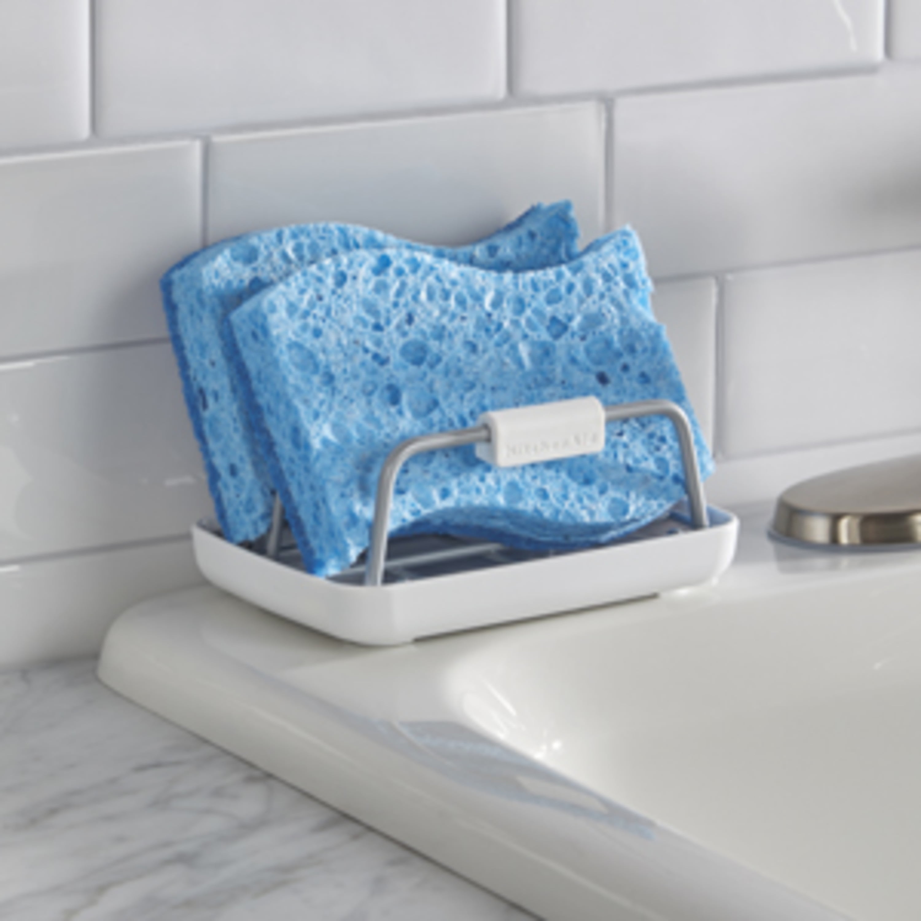 Farberware Light Mint Silicone Sponge Holder Dishwasher Safe for