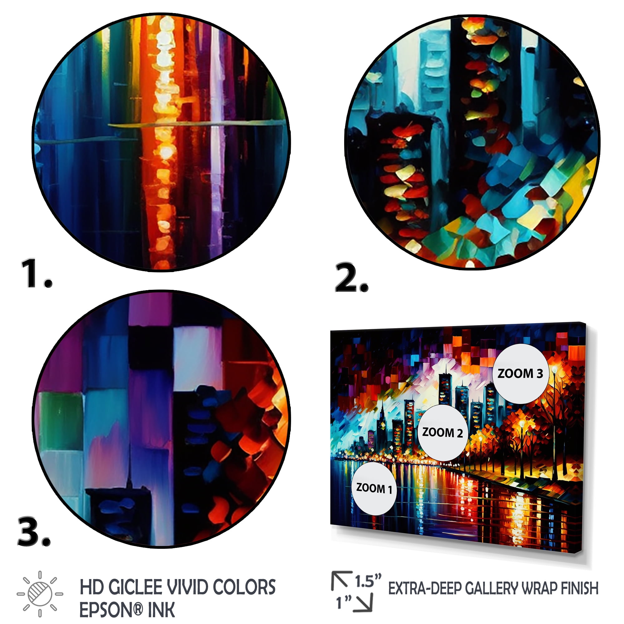 Designart Colorful City In Vancouver II Canvas Wall Art