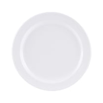 Excellante Nustone White Melamine Dinnerware Collection 6.5 Inch, Round Plate, Comes in Dozen