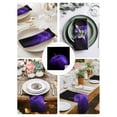 thumbnail image 3 of Purple Fruit Cloth Napkins Set of 6 Reusable Dinner Napkins, Modern Minimalist Decor Black Background Cocktail Napkin Washable Table Napkins for Wedding/Holiday Party/Baby Shower 20"x20", 3 of 7