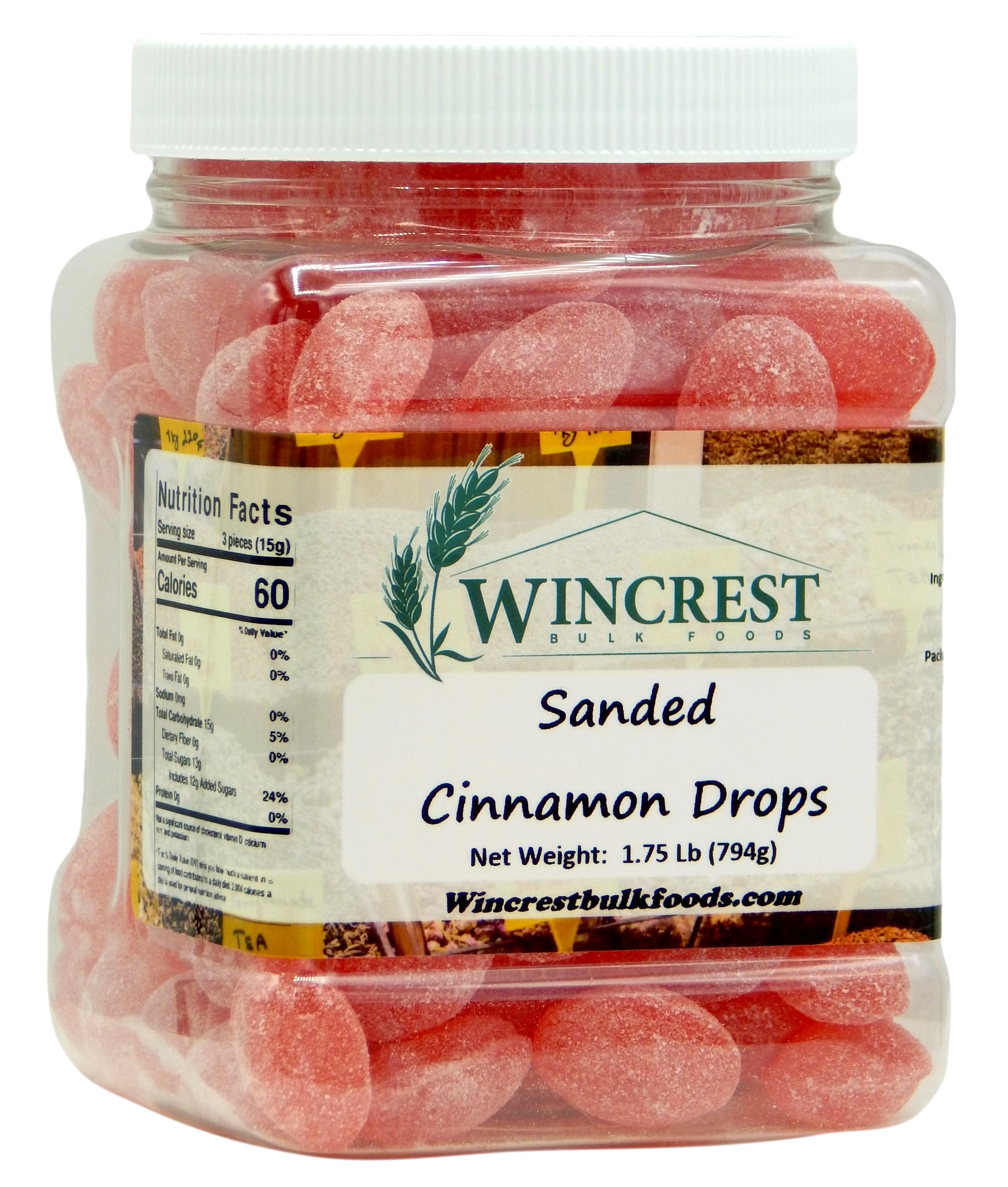 Olde Fashioned Sanded Cinnamon Drops 1.75 Lb Tub