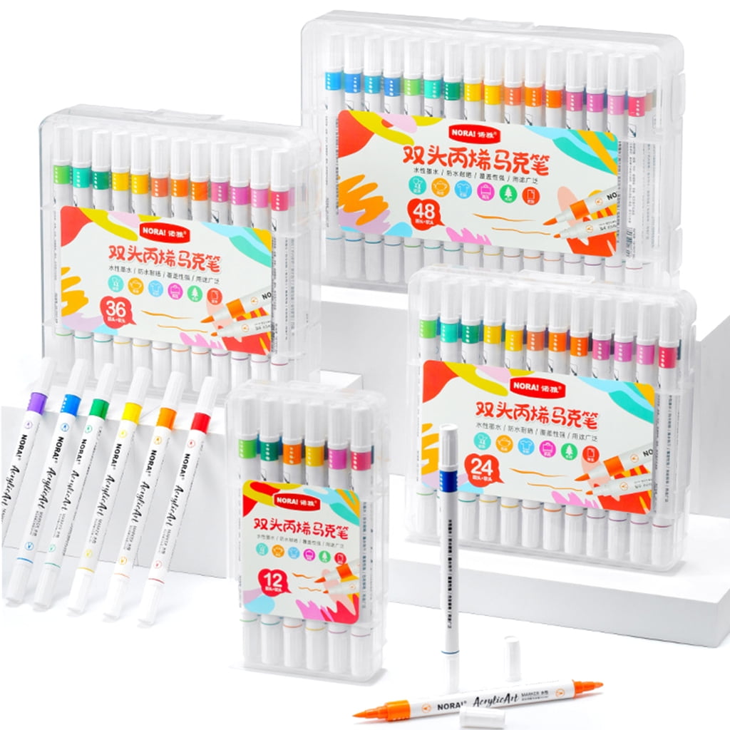 Double Tip Paint Marker Paint Pens for Rock, Wood, Metal, Ceramic, Glass,