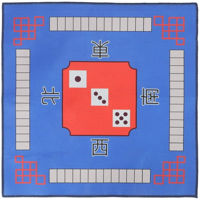 Bamboohart Polyester Mahjong Game Mat with Antislip Bottom for Table Use Blue 47.2x23.6 Inches