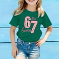 thumbnail image 2 of Youth Short Sleeve T-Shirt Casual Graphic Tee for Everyday Wear and Play, Soft Cottony Feel Round Neck Top for Daily Outfits, Apparel for Junior and Teens,Dark Green 130, 2 of 4