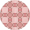 thumbnail image 1 of Ahgly Company Machine Washable Indoor Round Transitional Red Area Rugs, 7' Round, 1 of 7