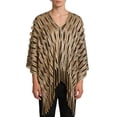 thumbnail image 5 of QASIEATN Daily Wear Shawl Wraps for Women Hollow Wavy Tassel Two Color Splicing Cape Shawl Large Size Slim Irregular Long Shawl Fall Fashion Accessories, 5 of 6