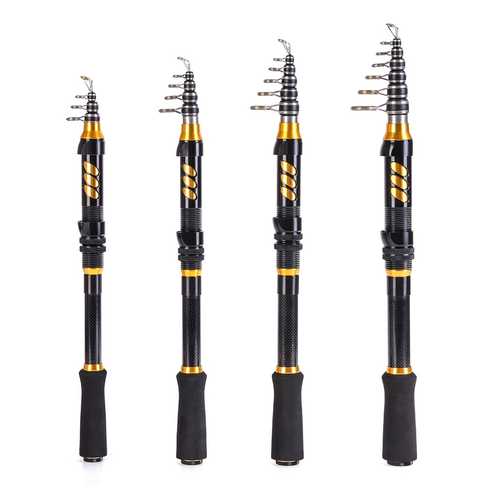 Lixada Carbon Fiber Telescopic 95" Spinning Fishing Rod & Reel Combo 2-Piece Rod