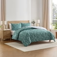 thumbnail image 5 of LammaLoe Queen comforter set, 3 Piece Botanical Bed in a Bag, Reversible Bedding Comforter Set with Sheets, Modern Bed Set, Gentle Pine/Cloud Stone, 5 of 6