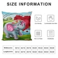 thumbnail image 5 of Creowell Elephant Throw Pillow Covers, I Love You in The Morning Afternoon Evening, Decorative Pillow Cover for Nursery Sofa Couch Dorm Bedroom Home Decor Gifts, White, 5 of 5