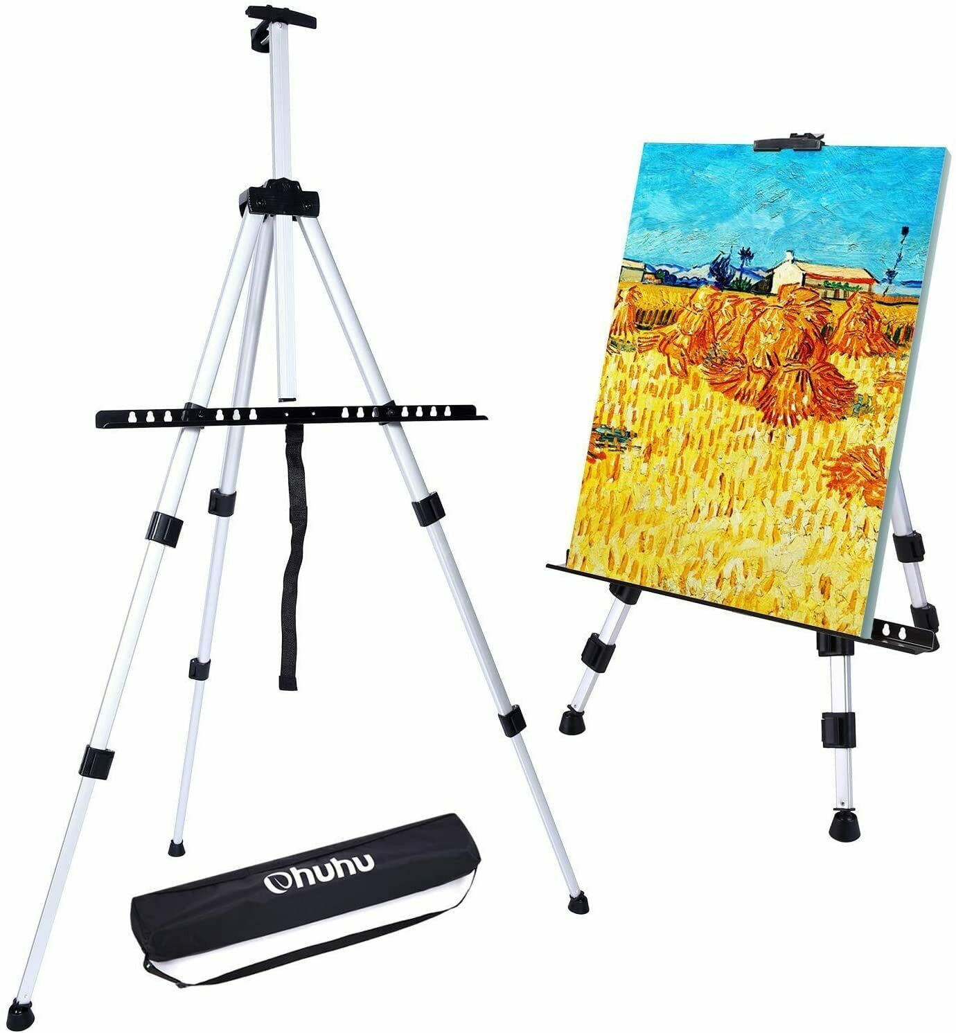 Details about   Adjustable Height Foldable Aluminum Artist Easel Stand 66 Inch 