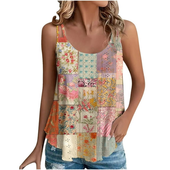 Women Sleeveless Crop Tops Plus Size, Blouses for Women Casual Fashion Graphic Tees Plus Size Womens Summer Tops 2022 Casual Dressy Short Sleeve Previous
